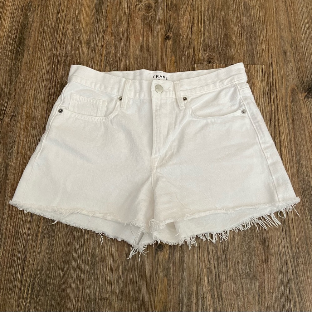 Frame Denim Le Brigette White Shorts Size 27